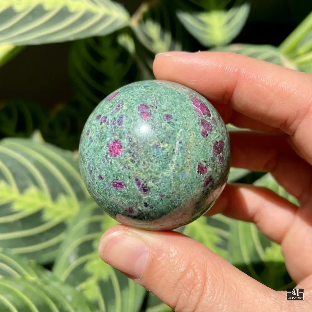High Quality Ruby Zoisite Sphere | Natural Crystal Sphere - Image 2