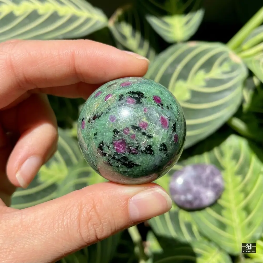 High Quality Ruby Zoisite Sphere | Natural Crystal Sphere - Image 3