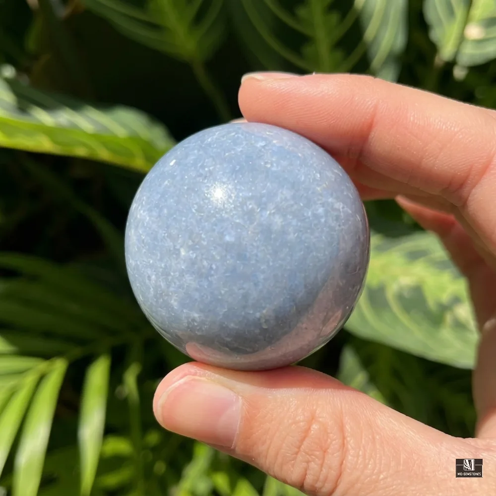High Quality Angelite Sphere | Natural Crystal Sphere - Image 3