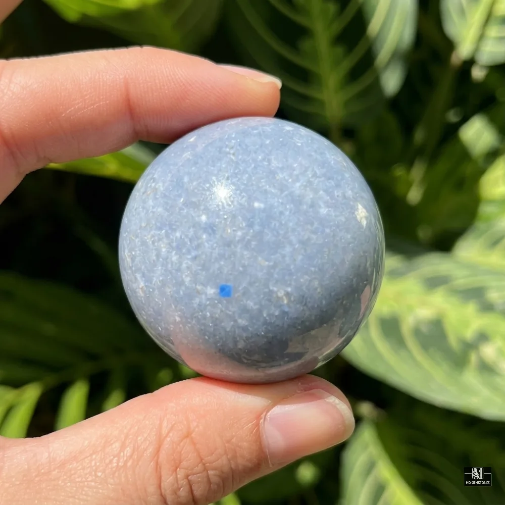 High Quality Angelite Sphere | Natural Crystal Sphere - Image 2