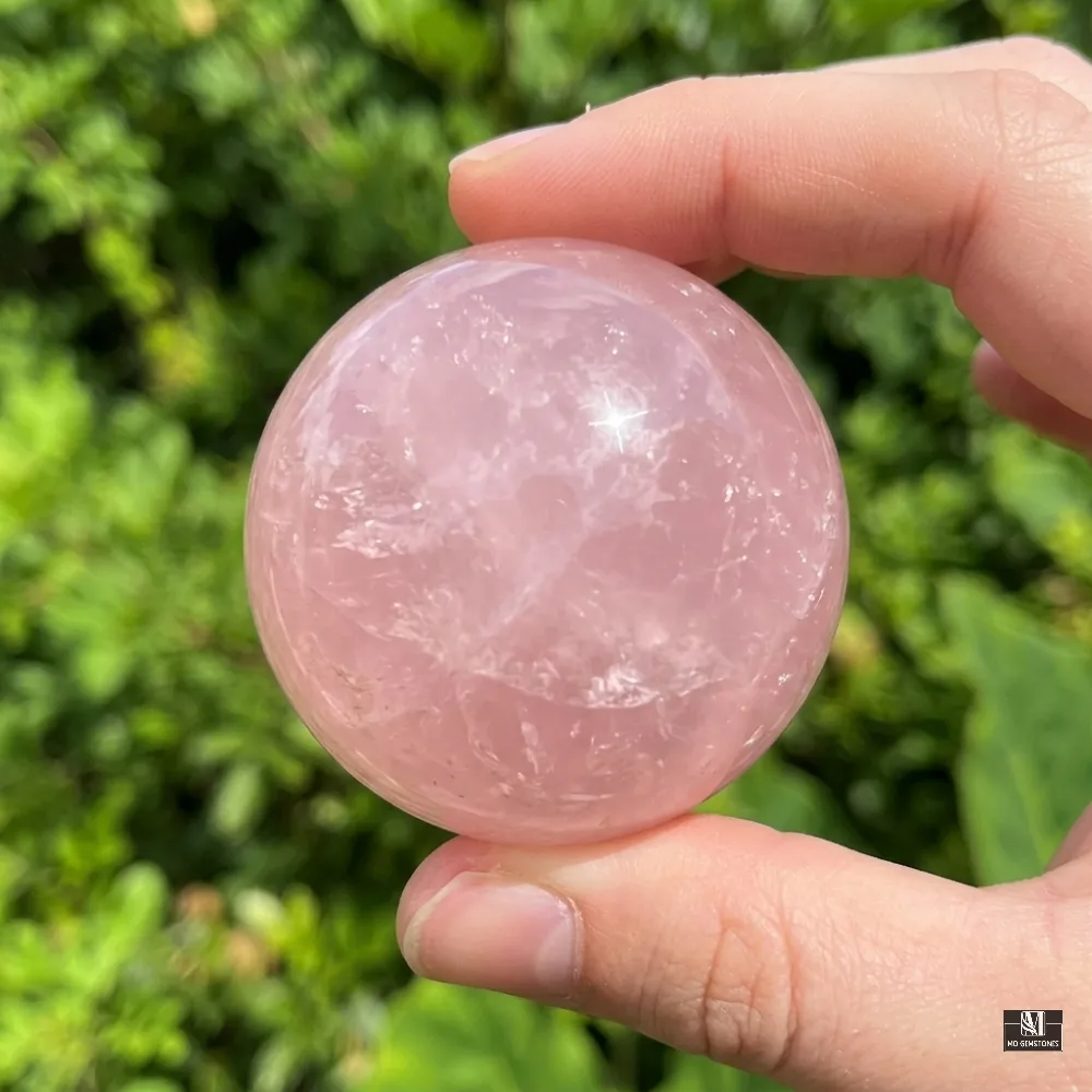 High Quality Rose Quartz Sphere | Natural Crystal Sphere - Image 5