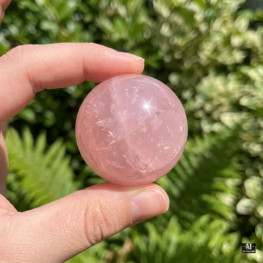 High Quality Rose Quartz Sphere | Natural Crystal Sphere - Image 2