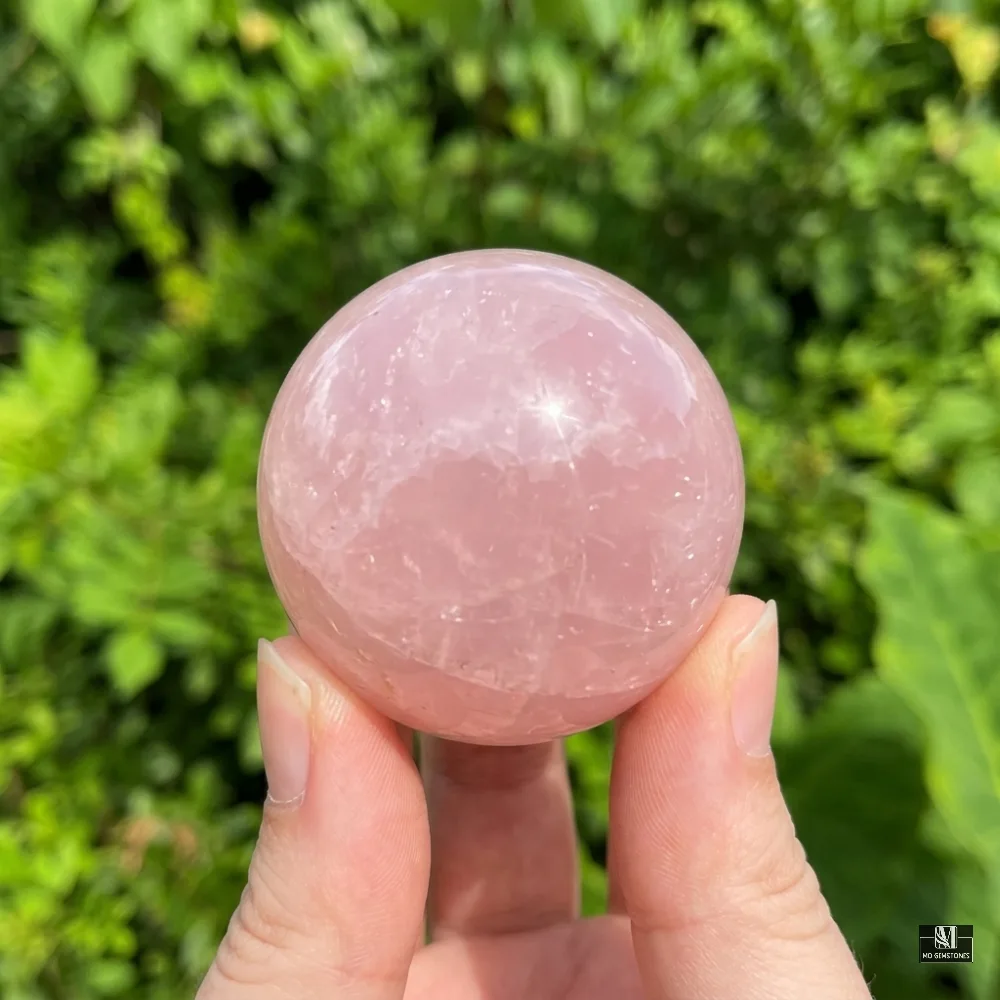 High Quality Rose Quartz Sphere | Natural Crystal Sphere - Image 4