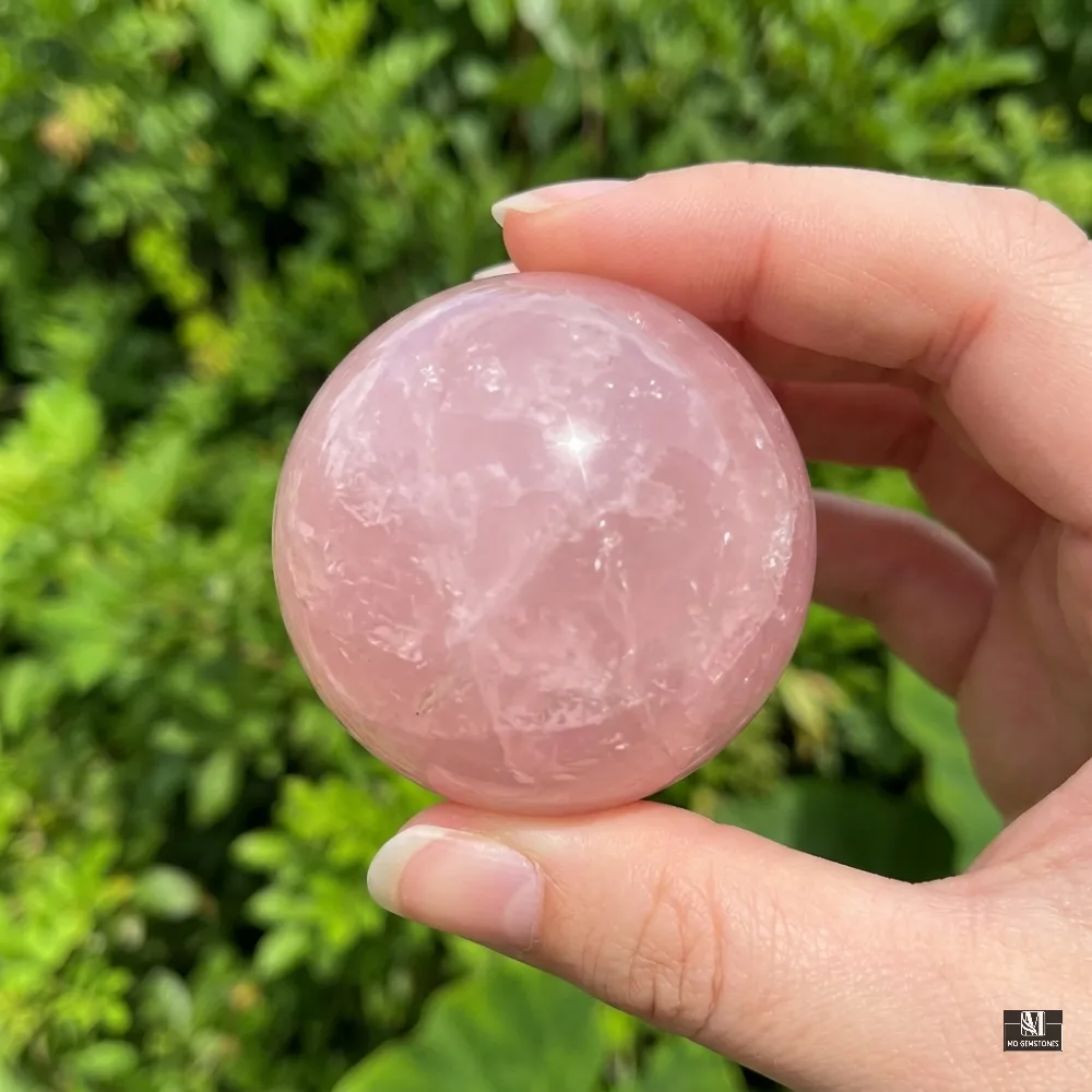 High Quality Rose Quartz Sphere | Natural Crystal Sphere - Image 3