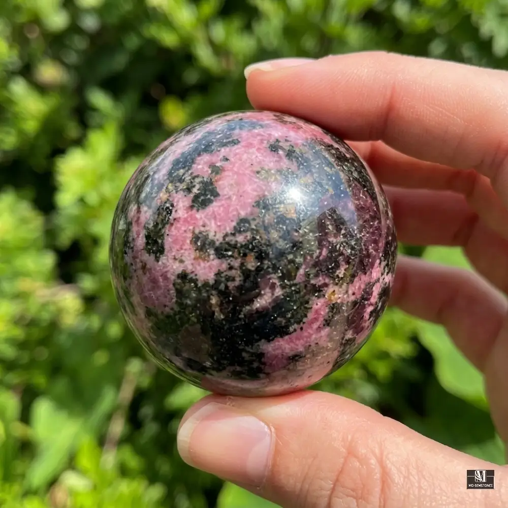 High Quality Rhodonite Sphere | Natural Crystal Sphere - Image 4