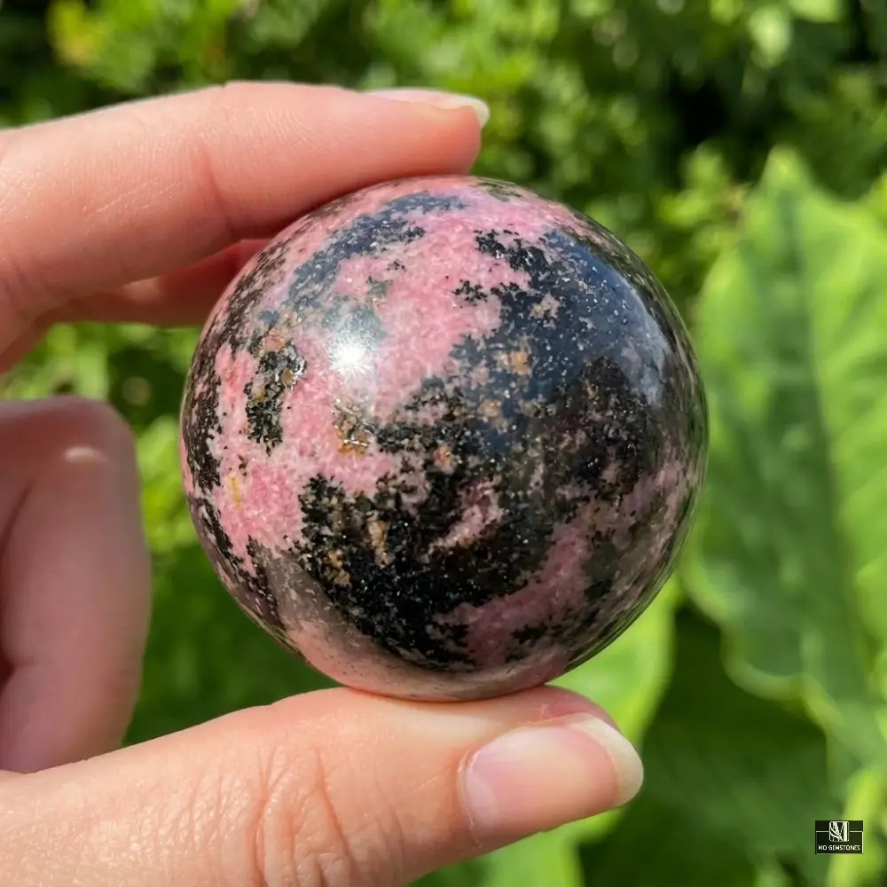 High Quality Rhodonite Sphere | Natural Crystal Sphere - Image 3