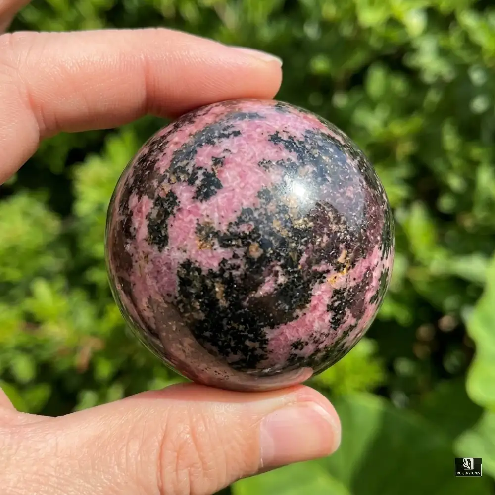 High Quality Rhodonite Sphere | Natural Crystal Sphere - Image 2