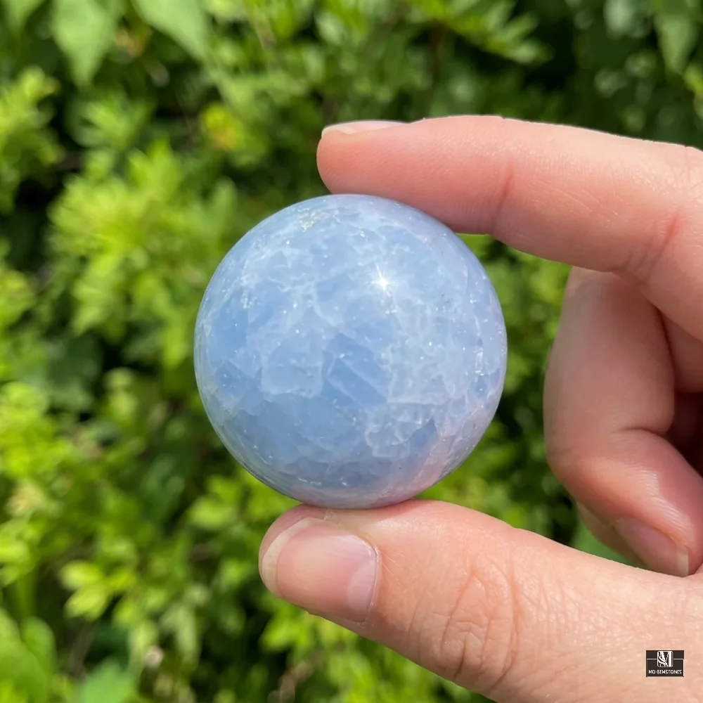 High Quality Blue Calcite Sphere | Natural Crystal Sphere - Image 3