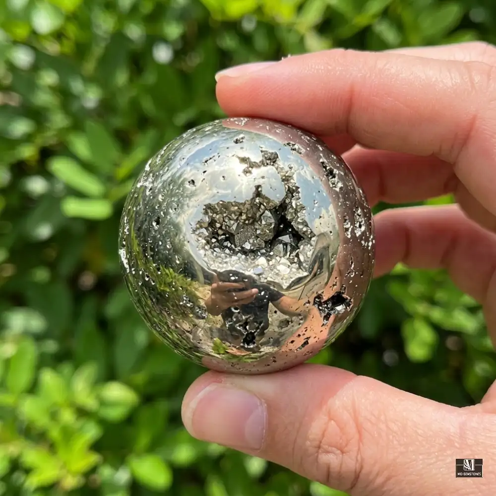 High Quality Peru Pyrite Sphere | Natural Crystal Sphere - Image 5