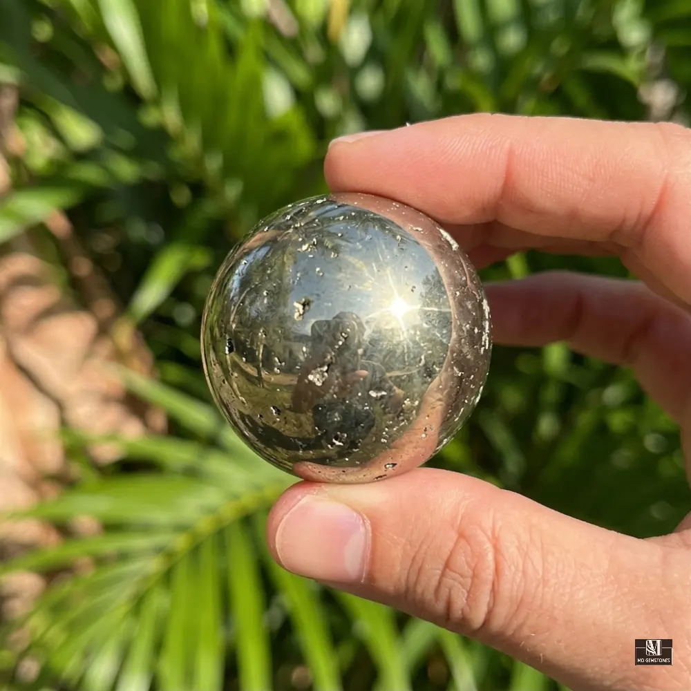 High Quality Peru Pyrite Sphere | Natural Crystal Sphere - Image 4