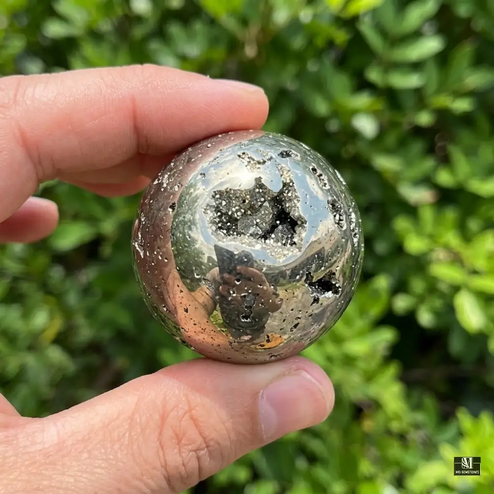 High Quality Peru Pyrite Sphere | Natural Crystal Sphere - Image 3