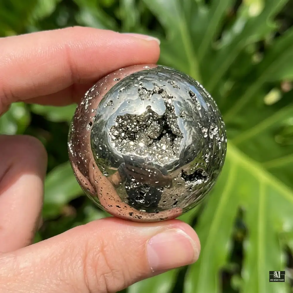 High Quality Peru Pyrite Sphere | Natural Crystal Sphere - Image 2