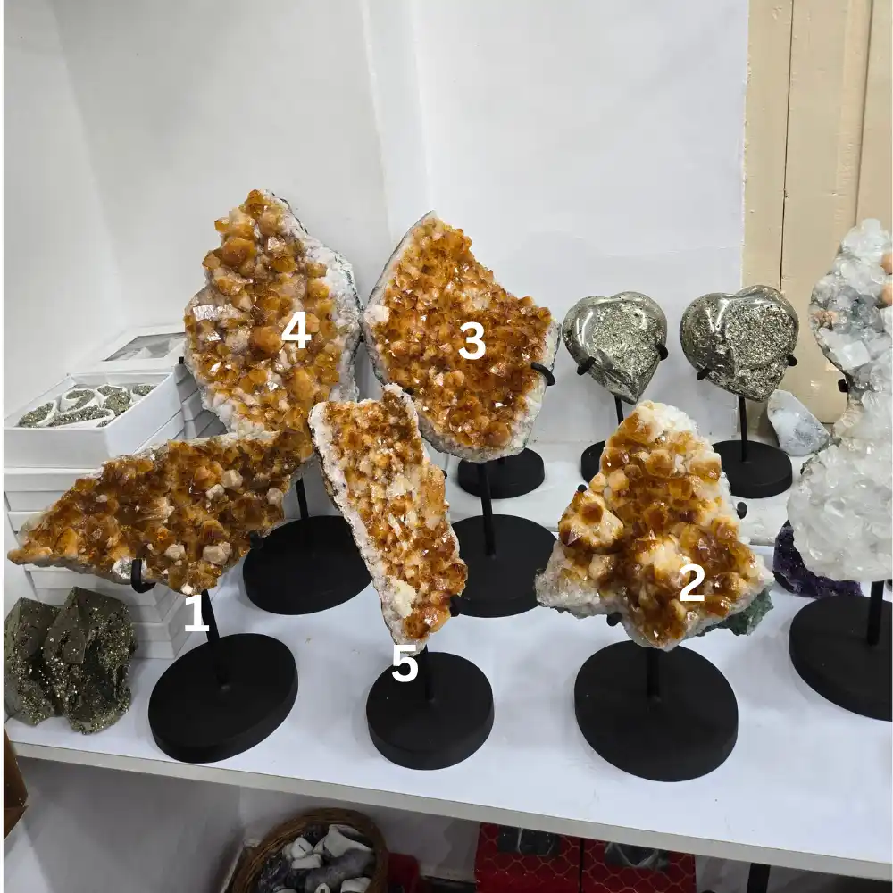 High Quality Citrine Cluster with Stand - Image 5