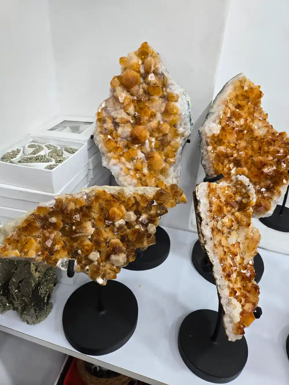 High Quality Citrine Cluster with Stand - Image 4