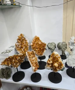 High Quality Citrine Cluster with Stand