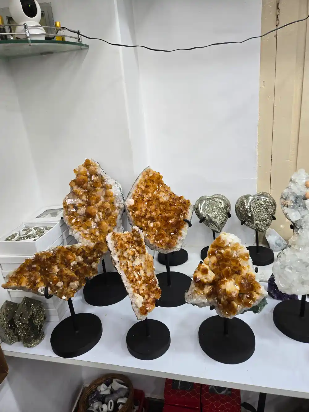 High Quality Citrine Cluster with Stand