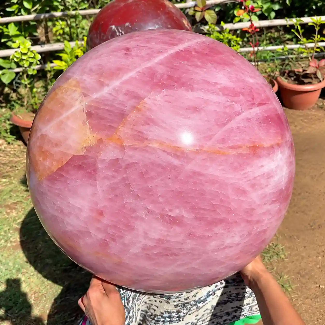 Large Rose Quartz Sphere 150 Kg - Image 5