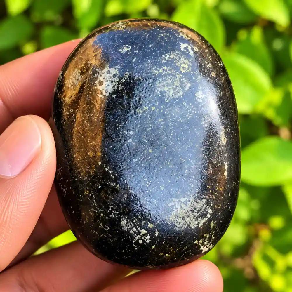 Nummite Palm Stone | Polished Natural Nummite Gemstone - Image 2